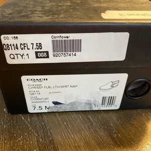 Coach Cornflower Blue Slip On Size 7.5 NIB